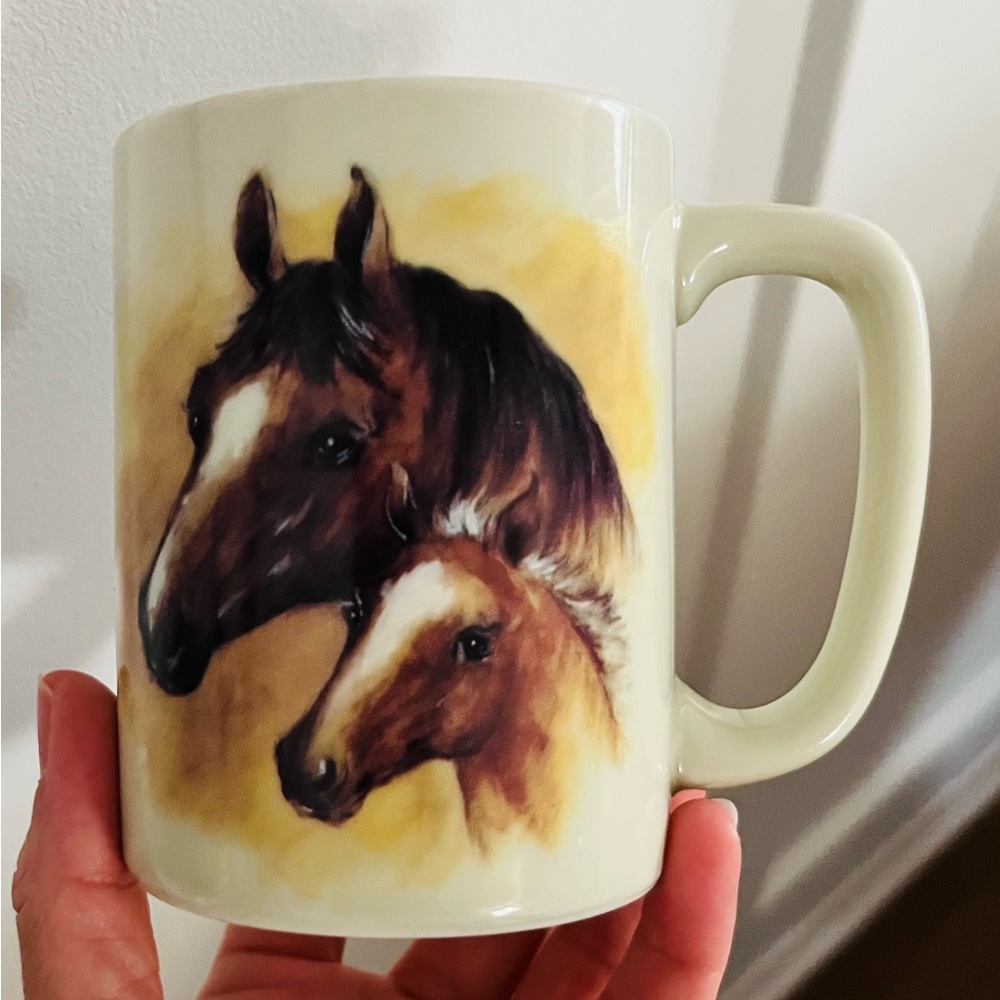 Vintage Otagiri Japan Horse Ceramic Mug